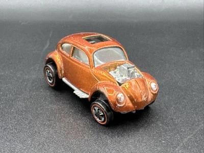 1967 Hot Wheels  Original Redlines ORANGE CUSTOM VW VOLKSWAGEN BUG White Interio - Image 1 of 4