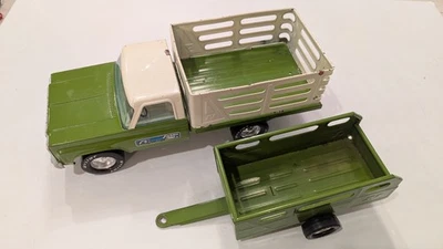 Vintage 70’s Nylint Farms Chevy Stake Truck w/ Trailer - Image 1 of 4