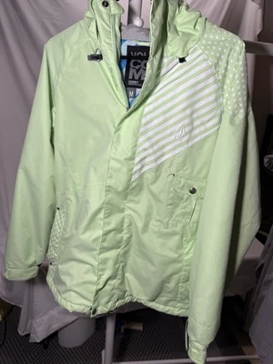 Jaqueta impermeável Volcom Thermonite 8k com capuz verde limão tamanho médio - Imagem 1 de 4