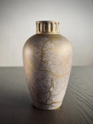 Classic Rose Rosenthal Vase 23 cm Handgemalt Goldmarmor-Design H. Dresler - Bild 1 von 4