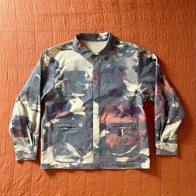 Nike SB Doyenne Reversible Jacket Mens Small Magnet Button Camo Beige Skater - Image 1 of 4
