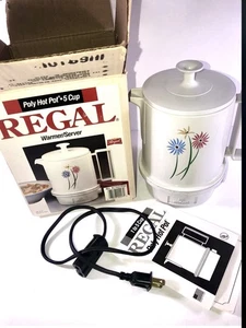 VINTAGE Regal K7427 Calentador/Servidor Poly Hot Pot 5 Tazas Original Caja Y Papel - Imagen 1 de 8
