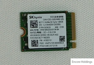 Dell 128 GB Solid State Drive - NVMe - M.2 2230 X3K2X - Picture 1 of 1