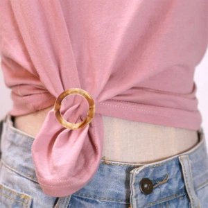 20PCS Round Scarf Clip Ring Resin Clothing Ring Wrap Holder Tshirt Knot Clip - Picture 1 of 9