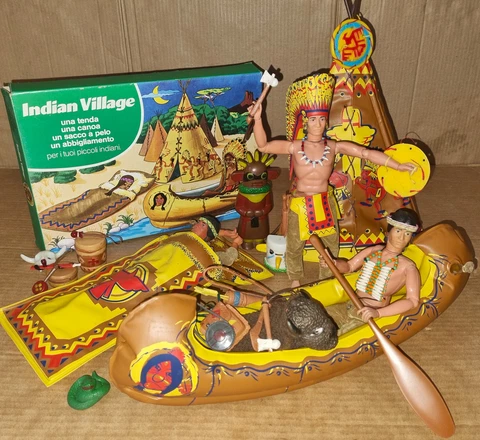 Vintage Indian Village Action Figure Playset Lone Ranger Mego Big jim Bootleg Cover