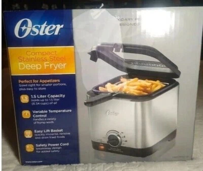 Freidora Oster compacta de acero inoxidable - totalmente nueva Foto 1 de 3