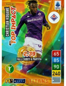 Panini Calciatori Adrenalyn Titans 2023 Card 44 Kouame' (Top Impact) Fiorentina - Picture 1 of 2