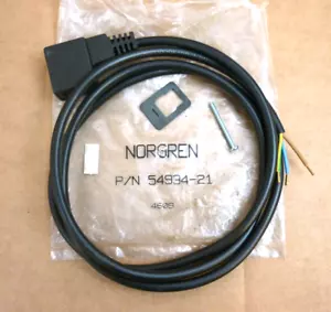 Conector de cable Norgren 6 pies moldeado 220 VAC P/N 54934-21 - Imagen 1 de 8