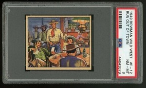1949 Bowman Wild West #F-12 Run Out of Town PSA 8 NM-MT #44643879
