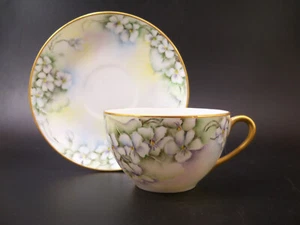 Noritaki Japanese Hand Painted Porcelain Cup and Saucer  - Picture 1 of 12