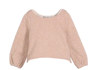 Pippa & Julie Kids Girl's pink Sweatshirt 50% rayon style: PJFFI03V shirt Size 6 - Picture 1 of 13