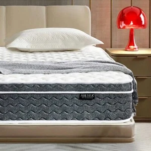 QUEEN MATTRESS 12 INCH HYBRID MATTRESS QUEEN SIZE MEMORY FOAM & INDIVIDUALLY POC - Picture 1 of 8