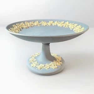 Wedgwood blau Jasperware Mini Kuchenständer Fuß Kompott Standfuß 6" Vintage - Bild 1 von 7