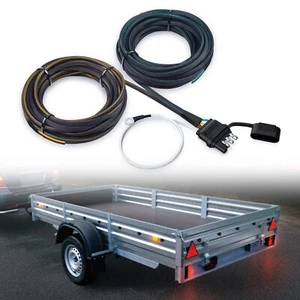 MICTUNING 22FT 4 Pin 5 Wire Trailer Light Wiring Harness Kits Wishbone Style USA - Bild 1 von 21