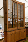 UNIQUE c1840 bowed built in LIBRARY cabinet 10'h x 87" across ASHER BENJAMIN