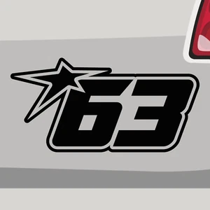 Aufkleber Startnummer 63 Race Number Sticker Kleber Auto Motorrad Fahrrad Decal - Bild 1 von 25