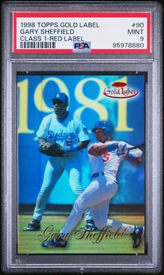 1998 TOPPS GOLD LABEL CLASS 1 #90 GARY SHEFFIELD RED LABEL PSA 9  /100 95978880 - Image 1 of 2