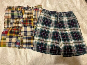 Polo Ralph Lauren Madras Patchwork Prospect & Preppy plaid shorts boy's size 10 - Picture 1 of 6