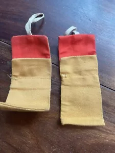 2 Vintage Miniature Dollhouse Sleeping Bag Rolls Cowboy Western 4.25" x 2" - Picture 1 of 4
