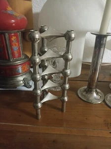 5 Kerzenhalter BMF Nagel Quist Metall Design Stecksystem Vintage Kerzenständer - Bild 1 von 9