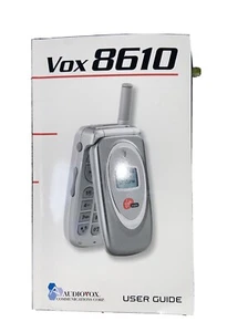 User Guide Manual Virgin Mobile Audiovox Vox CDM 8610 Cell Phone Book White New - Picture 1 of 6