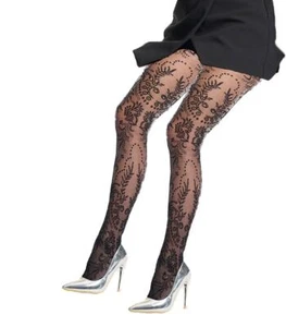 Strumpfhose mit Lurexschimmer und Spitzenmuster FLOCK PIZZO 40DEN - Bild 1 von 3