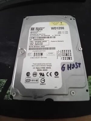 IDE HDD WD120 WD1200JB-00EVA0 100% HEALTH - Image 1 of 3