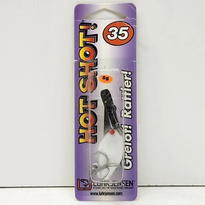 Luhr Jensen Hot Shot 35 Rattle White Black Head Fishing Lure 5434-035-0907 - Image 1 of 4