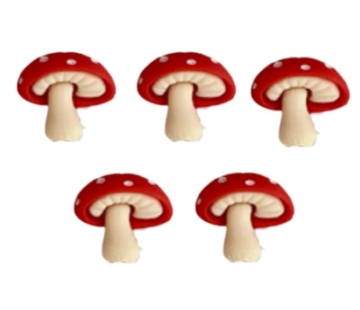 Mushroom Madness - Shelly's Buttons - Flat Back Embellishments - Craft Scrap - Image 1 of 2