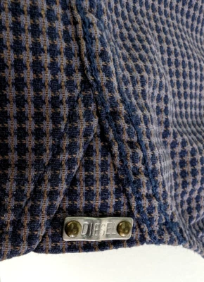 DIESEL Men's Shirt Special Woven Check L/S Button Front Size XL Fits M EUC! * - Image 1 of 4