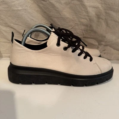 Zapatos ECCO Mujer Nouvelle Piedra Caliza Spin V2 Talla 9-9.5 Cuero Beige Foto 1 de 4