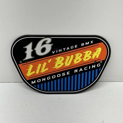 Vintage BMX “Lil’ Bubba” Mongoose Racing Bmx Bike Race Number Plate - Image 1 of 4