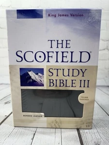 Scofield Study Bible III 2003 Leather Oxford University Press KJV Red Letter NEW - Picture 1 of 5