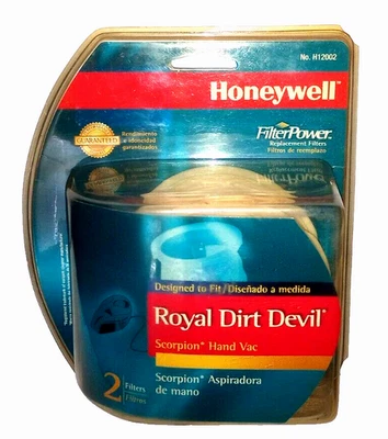Filtros de aspiradora de mano inalámbricos Honeywell Royal Dirt Devil Scorpion - H12002 - Paquete de 2 Foto 1 de 4