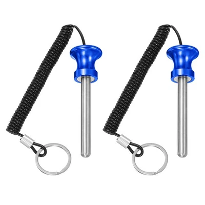 Pin de pila de peso, pasador de gimnasio de peso de 0,4 x 3,1 pulgadas con cuerda de tracción (paquete de 2, azul) Foto 1 de 4