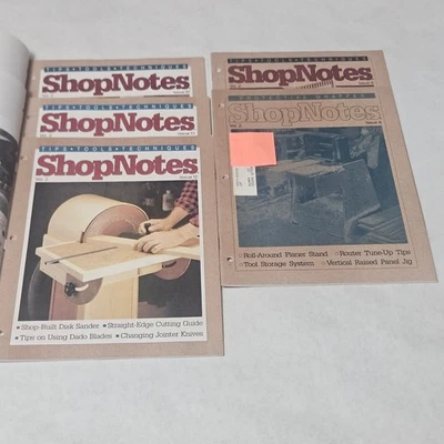 ShopNotes Magazine Lot of 5 Issues 8 - 12 1993 Volume 2 - Image 1 of 4