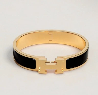 Pulsera Hermes Clic H Oro Negro GM Foto 1 de 3