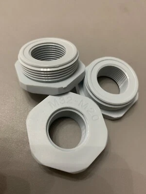 NR32-20G Nylon Plastic Reducer 32mm male - 20mm Female Grey High Quality - Image 1 of 3
