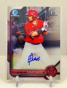 2022 Bowman Chrome 1st Edgar Quero Base Auto White Sox ROOKIE RC Autograph C1 - Picture 1 of 2