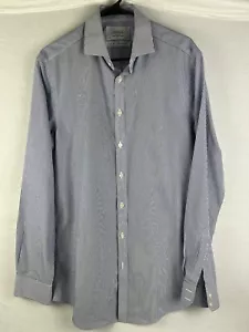 CHARLES TYRWHITT Extra Slim Fit Non Iron Blue Stripe Cotton Dress Shirt 16-36 - Picture 1 of 10