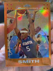 2007-8 Topps Chrome Josh Smith Orange Refractor /199 Hawks 