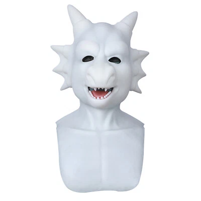 Smitizen Silicone White Dragon Mask Monster Full Cover Headwear for Party Cos - Image 1 of 4