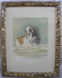 Giorgio DE CHIRICO (Volos 1888-Roma 1978) Il cavallo di Telemaco 87/120 cm 50x40 - Picture 1 of 13