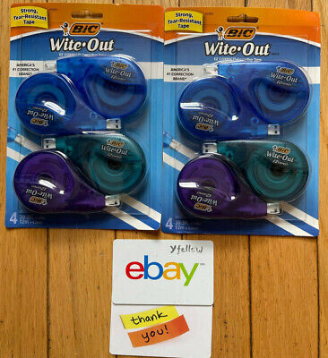 BIC Wite-Out Brand EZ Correct Correction Tape White 8-Count(2*4 Pack) • 14.95$