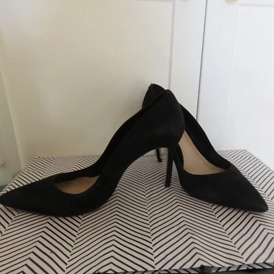 Schutz  Lou Black Classic Suede  Pump Stiletto Heel 7.5 Women's - Image 1 of 4