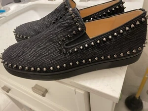 christian louboutin men 44.5 Pike Boat Black - Picture 1 of 11
