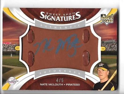 2006 Upper Deck Sweet Spot NATE MCLOUTH BLUE INK LEATHER AUTO RC #4/5 PIRATES! - Image 1 of 2
