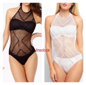 NWT Kenneth Cole High Neck Halter One Piece Swimsuit Swimwear Various - Picture 1 of 8