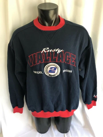 Vintage Rusty Wallace #2 Nascar Chase Authentics Sweatshirt Mens XL Cover