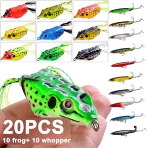 Lotto 20Pk esche da pesca whopper esche a manovella jerkbait ganci esche bassi lotta - Foto 1 di 10